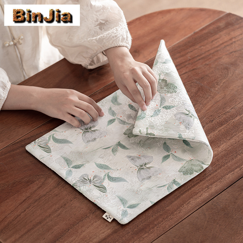 Embroidery Cloth - Brocade Embroidery Shadow Butterfly Double-sided Tea