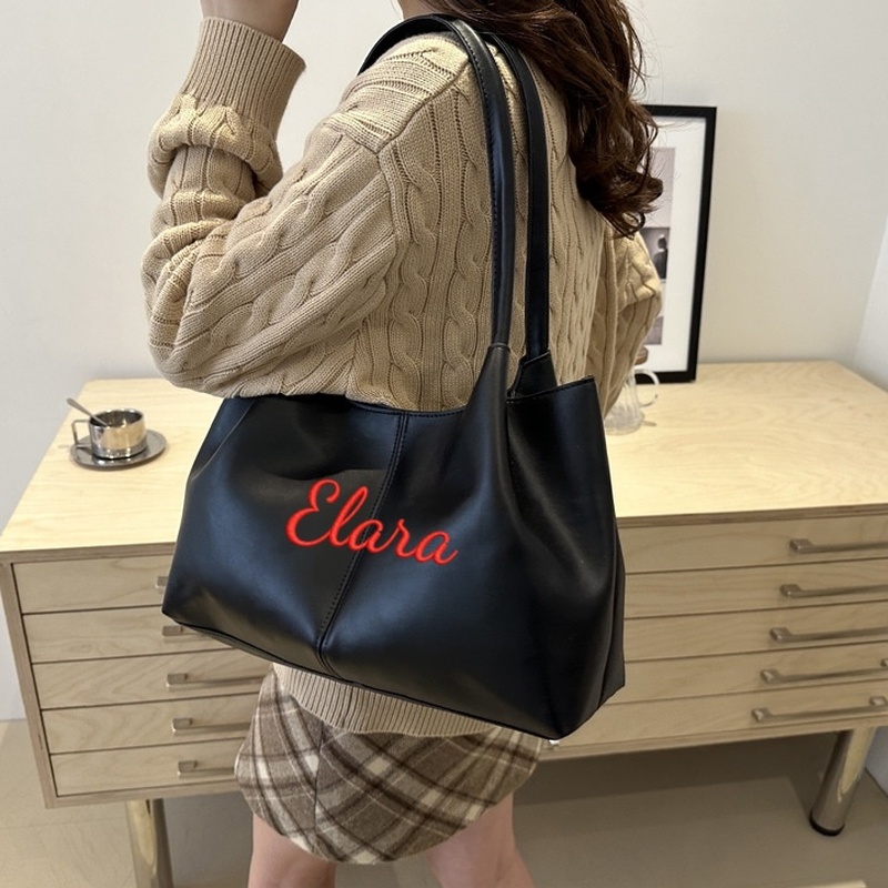 Embroidery Name Designs - Custom Embroidery Easy Underarm Tote Bag