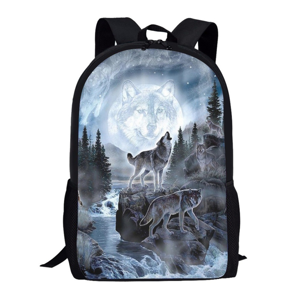 Embroidery Journal Book - Trendy Popular Moon Wolf Notebook Backpacks