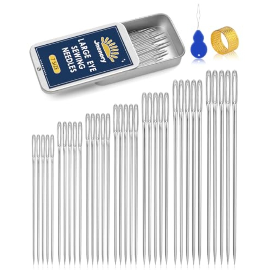 Embroidery Needles - Large Eye Sewing Needles, 7 Sizes