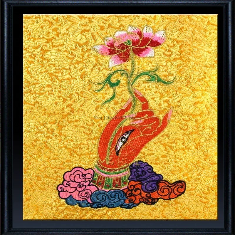 42CM Double Embroidery Satin F - Embroidery Cloth 评论和价格