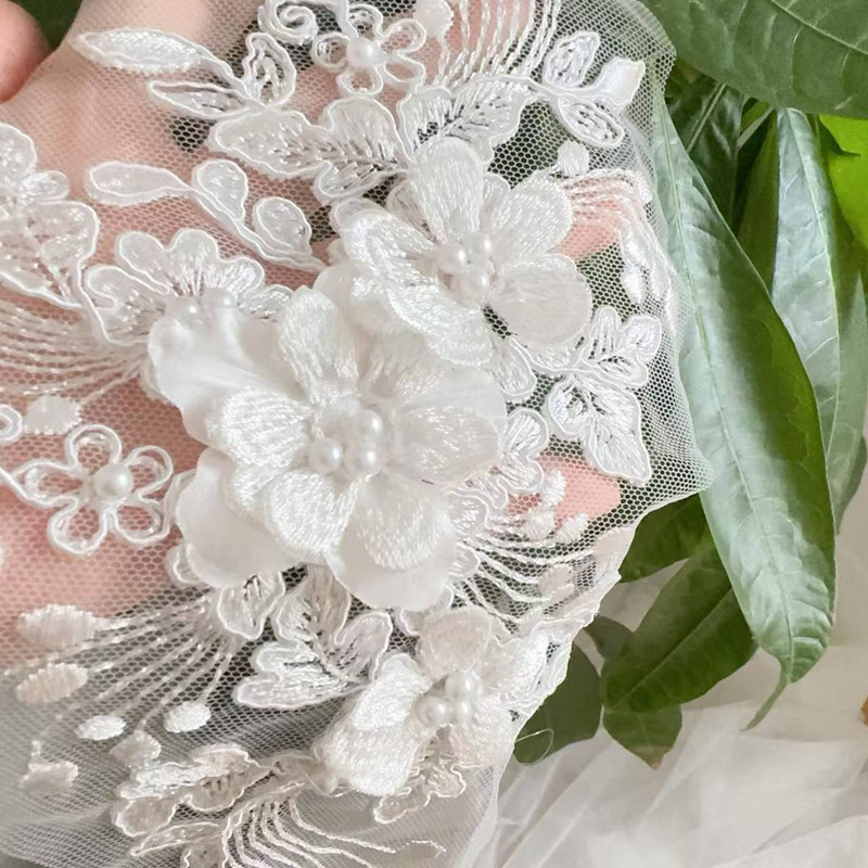 2PCS=1Pair,Rope Embroidery Pea - Embroidery Flower Pattern 评论和价格