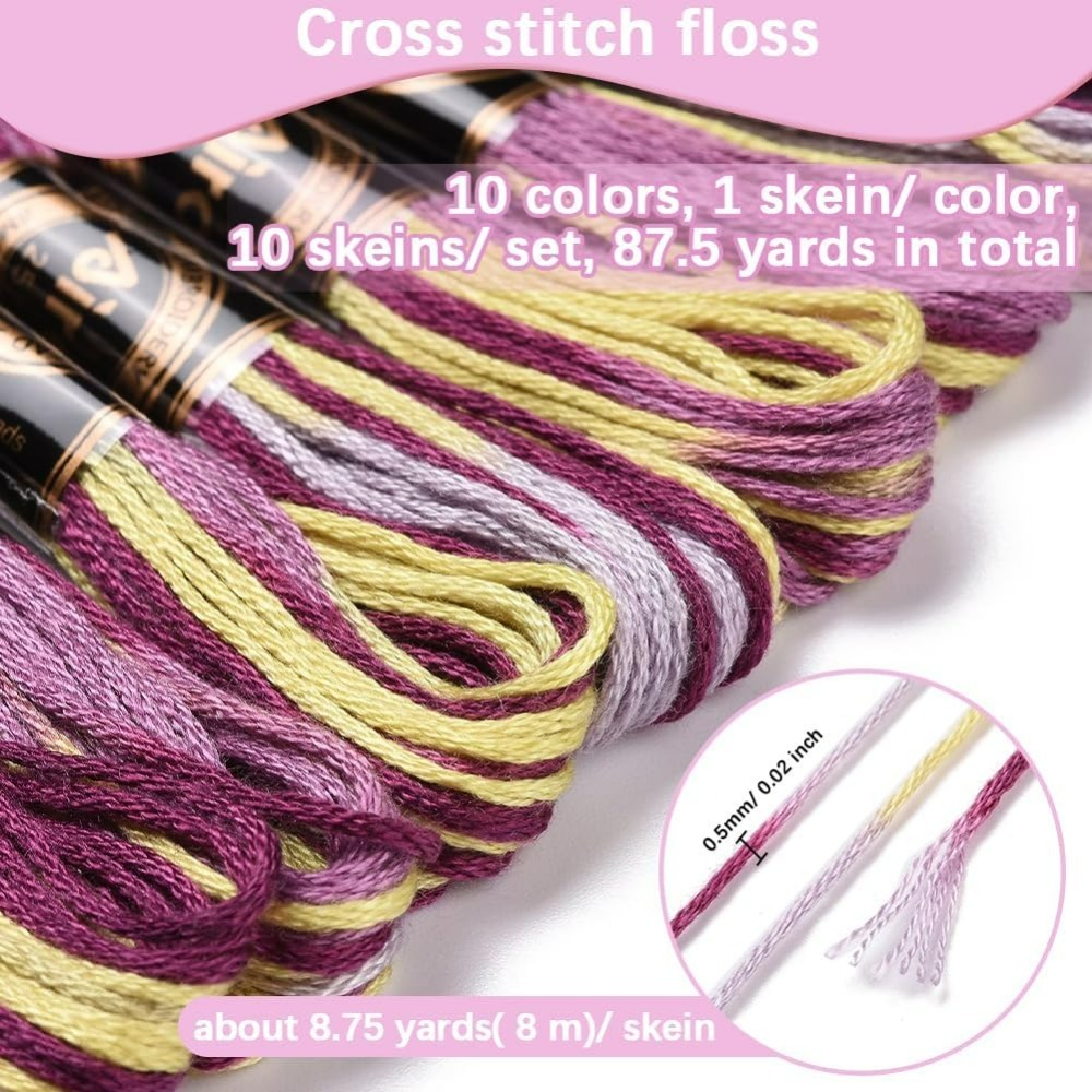 6 Strands Purple Variegated Em - Embroidery Bracelet 评论和价格