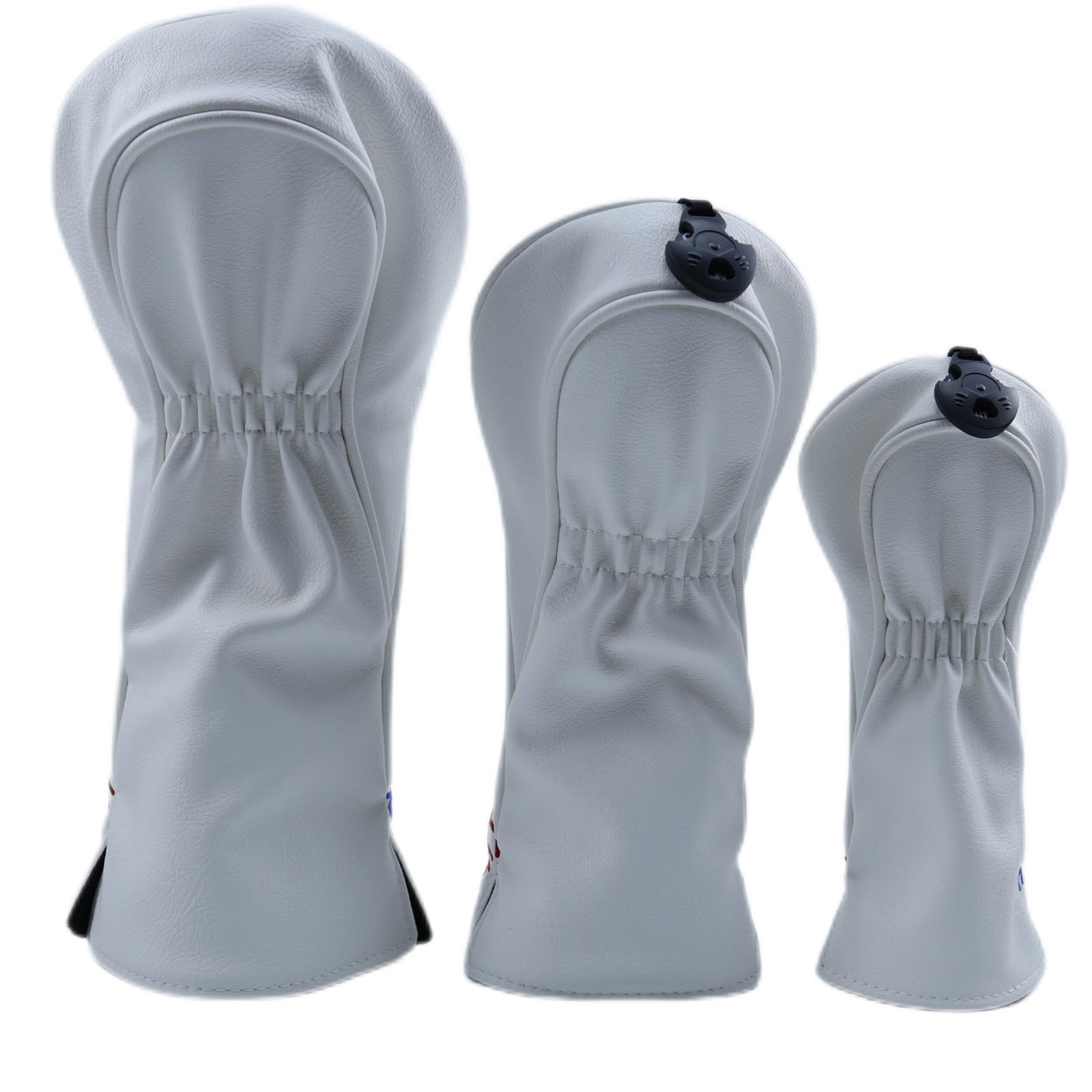 3Pcs/Set PU Leather Golf Club  - Embroidery Set 评论和价格