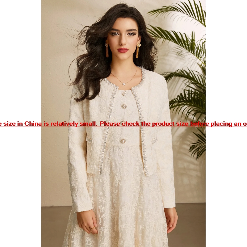 Women Elegant Lace Matching Se - Embroidery Jacket 评论和价格
