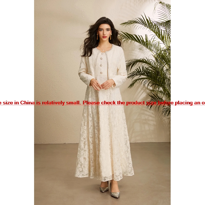 Women Elegant Lace Matching Se - Embroidery Jacket 评论和价格