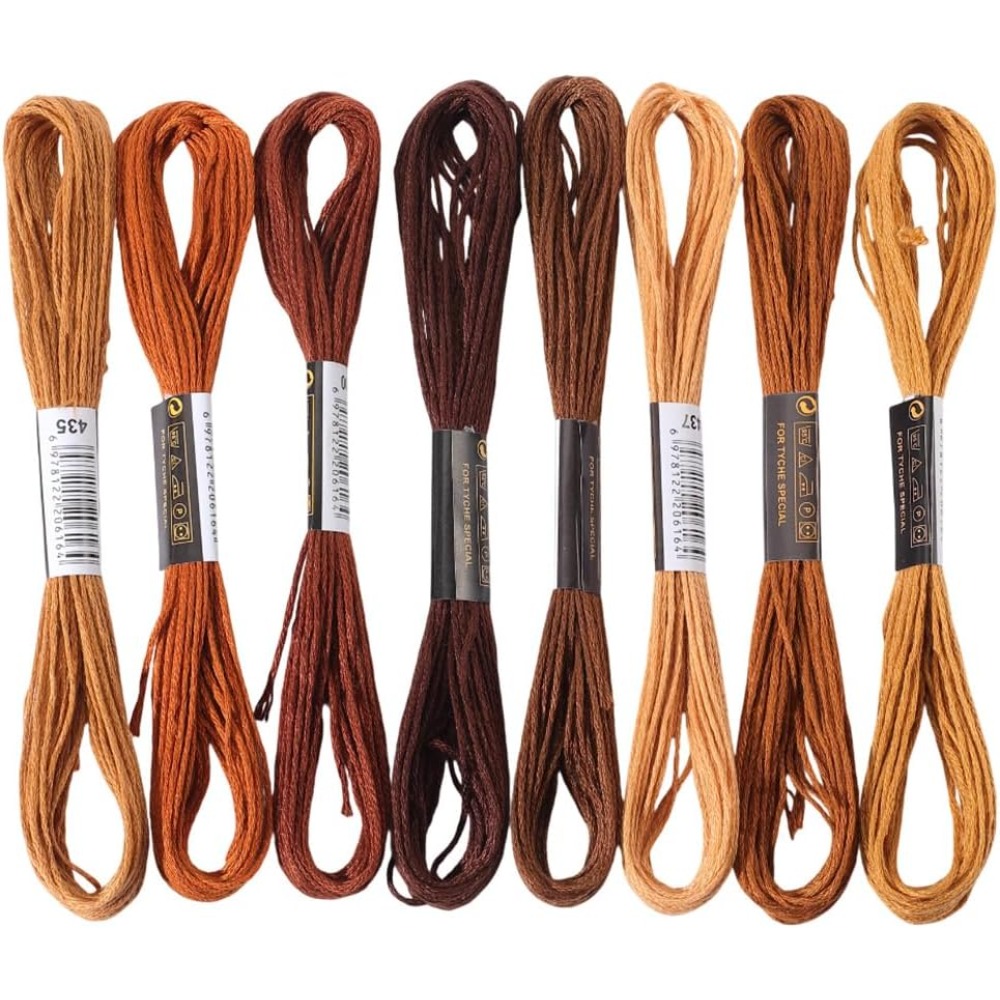 8 Skeins 6 Strands Brown Embro - Embroidery Bracelet 评论和价格