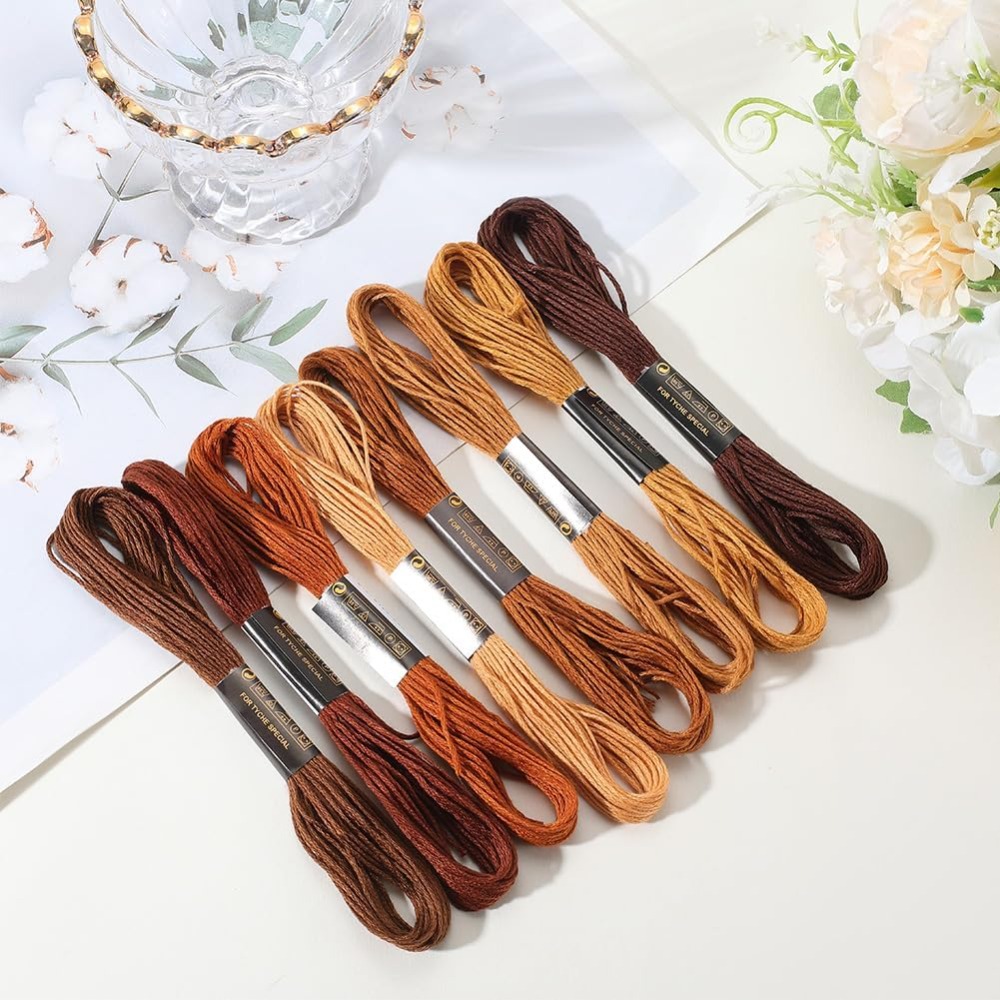 8 Skeins 6 Strands Brown Embro - Embroidery Bracelet 评论和价格