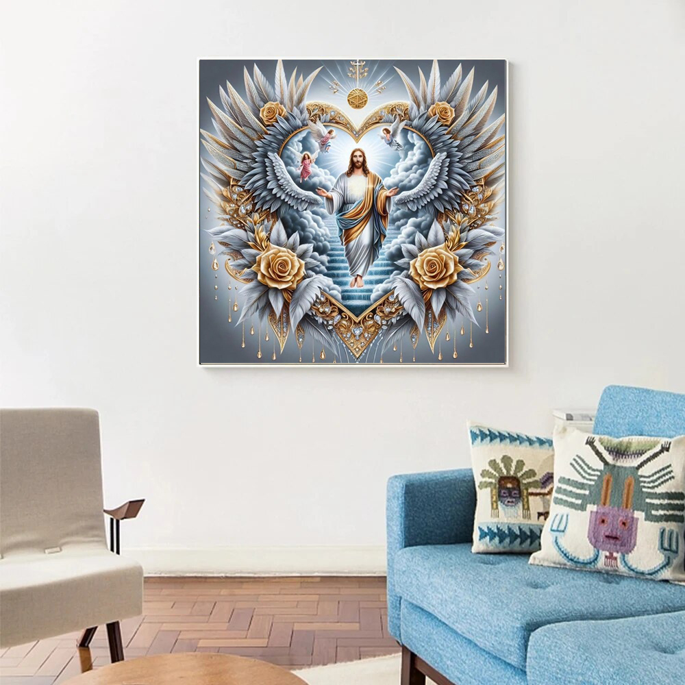 1pc frameless 5D DIY Diamond P - Embroidery Room 评论和价格