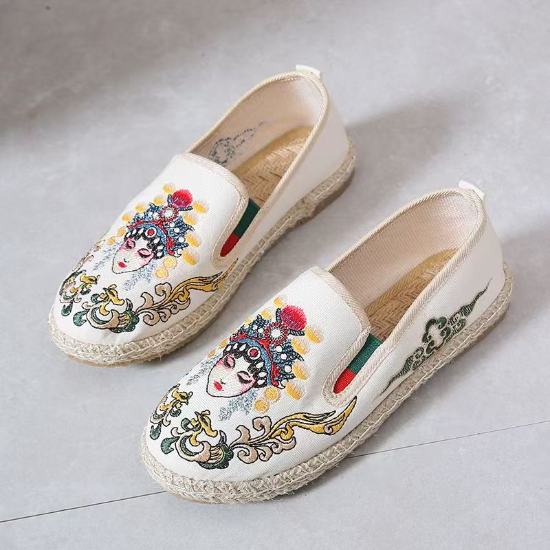 Women Flat Sole Embroidered Cl - Embroidery Cloth 评论和价格