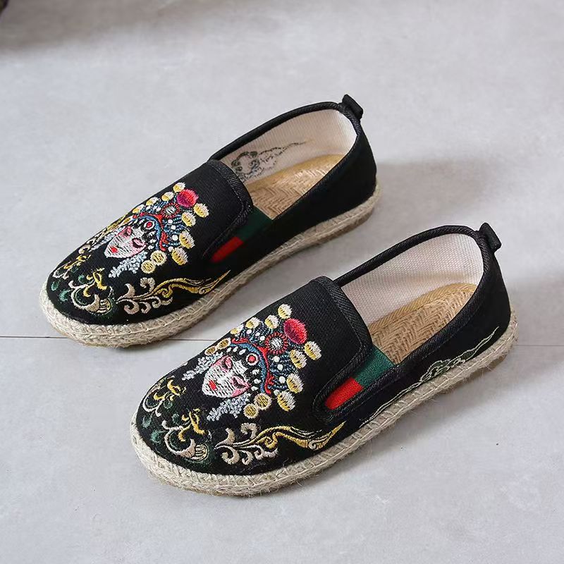 Women Flat Sole Embroidered Cl - Embroidery Cloth 评论和价格