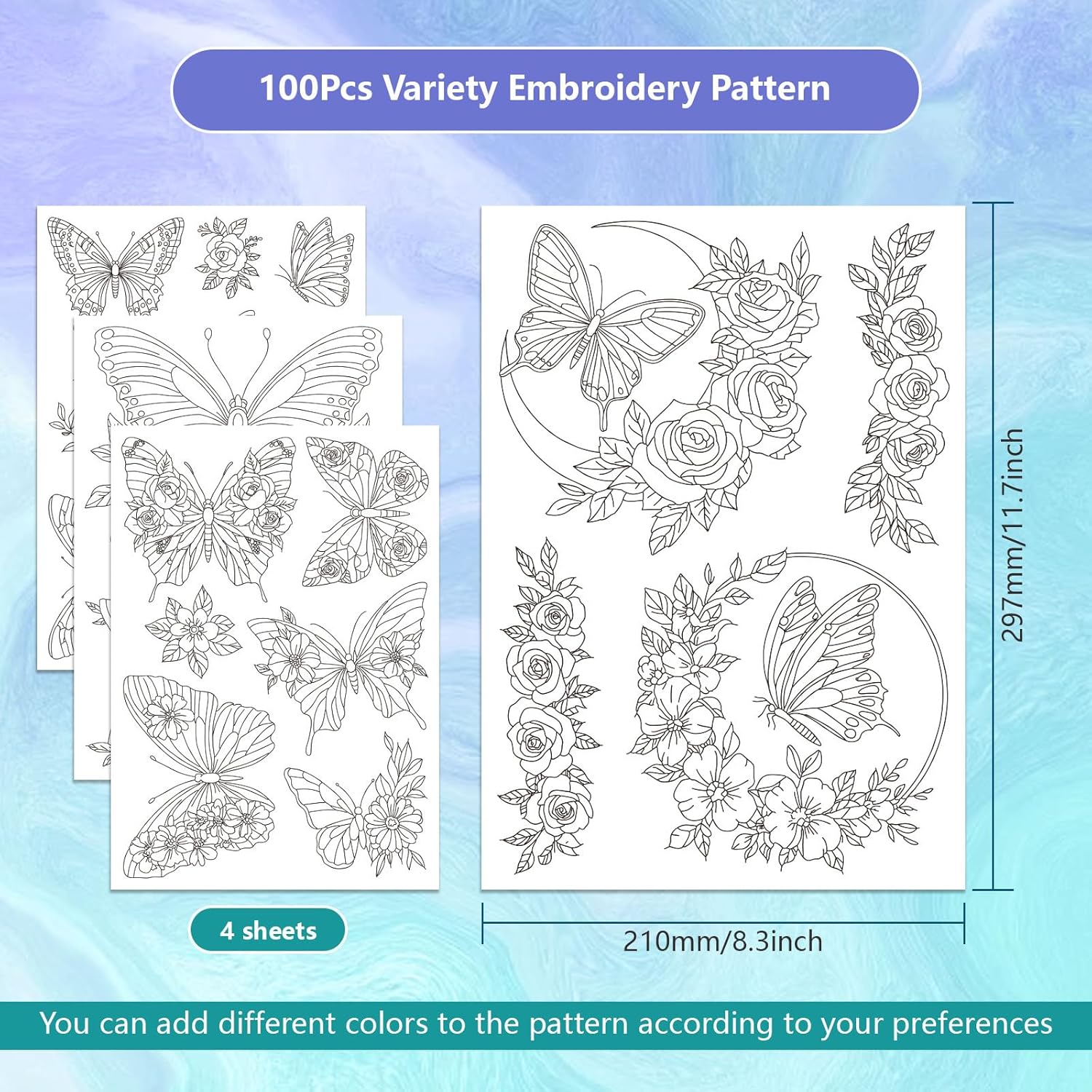 Stick and Stitch Water Soluble - Embroidery Flower Pattern 评论和价格
