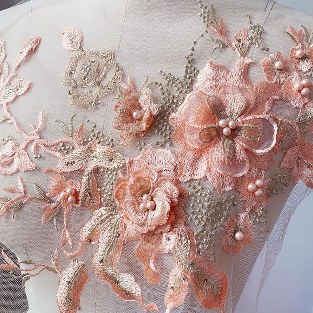 Fashion Elegant Colorful Sequi - Embroidery Flower Pattern 评论和价格