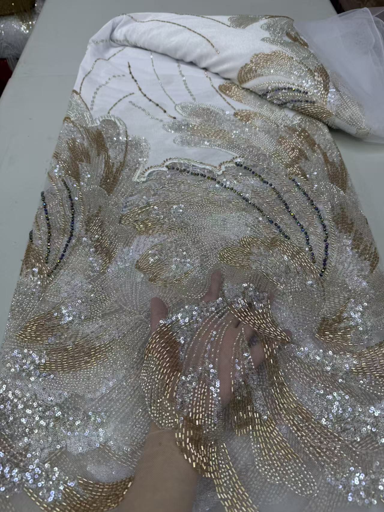 2026 African French Sequin Bea - Velvet Fabric Embroidery 评论和价格