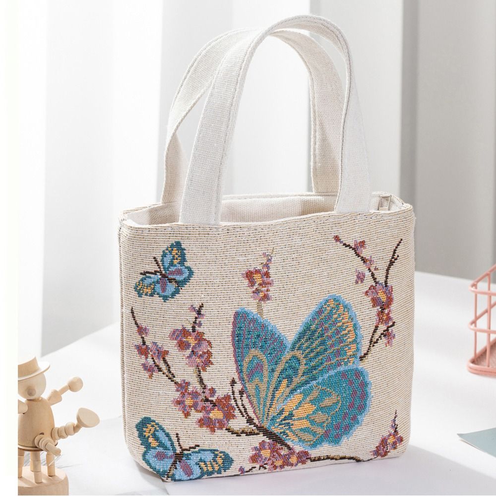 Embroidery Canvas Bag Cute Cat - Embroidery Cat 评论和价格