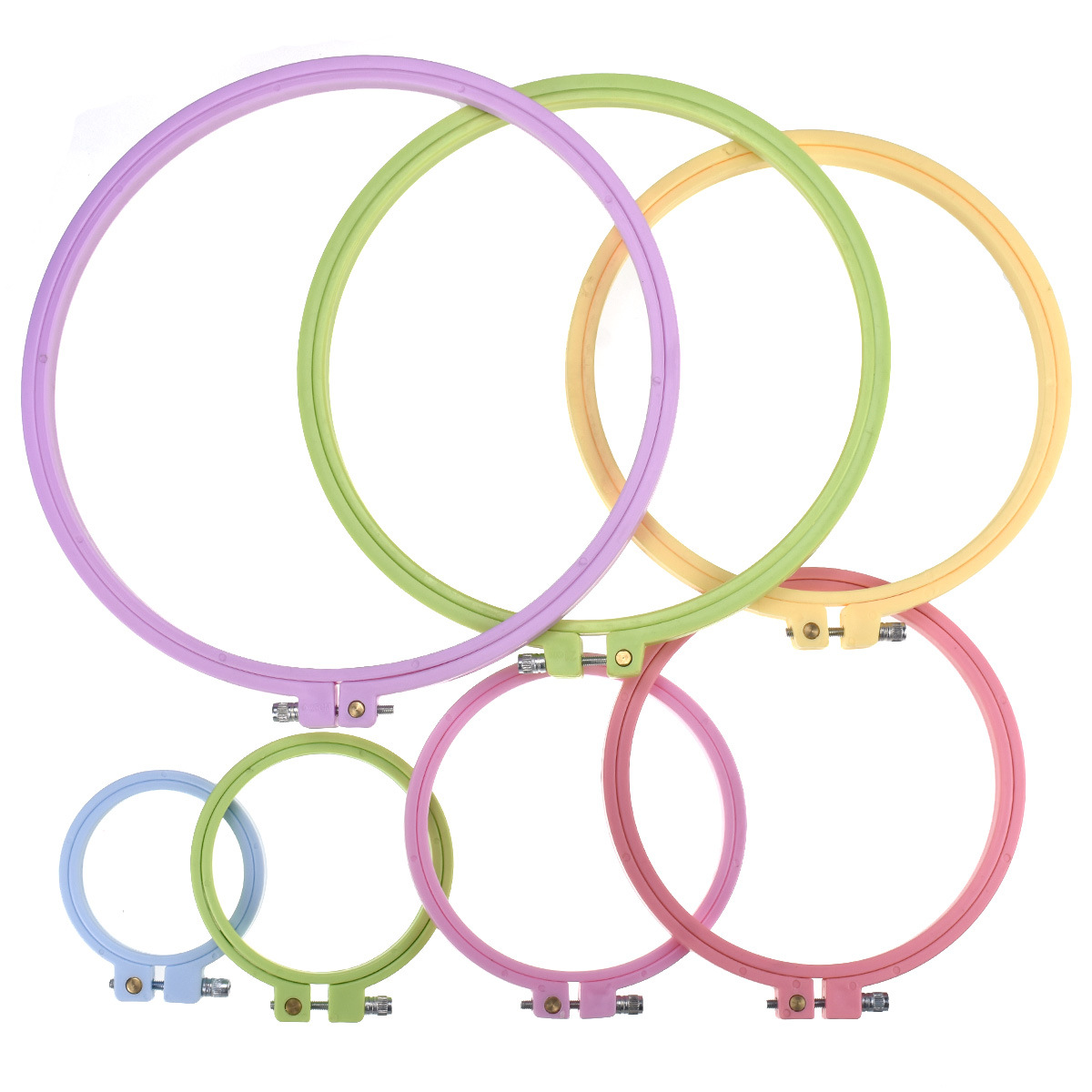 1/7pcs 7-25cm Plastic Embroide - Embroidery Frame 评论和价格