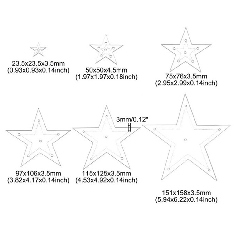 6pcs/Set Star Acrylic Sewing T - Embroidery Backpack Kit 评论和价格