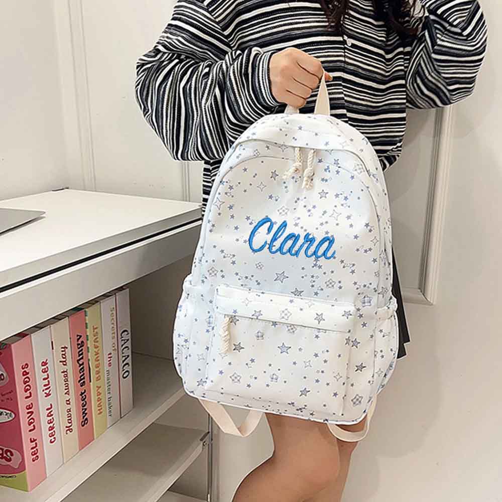 Large Capacity Women's Backpac - Embroidery Name Designs 评论和价格
