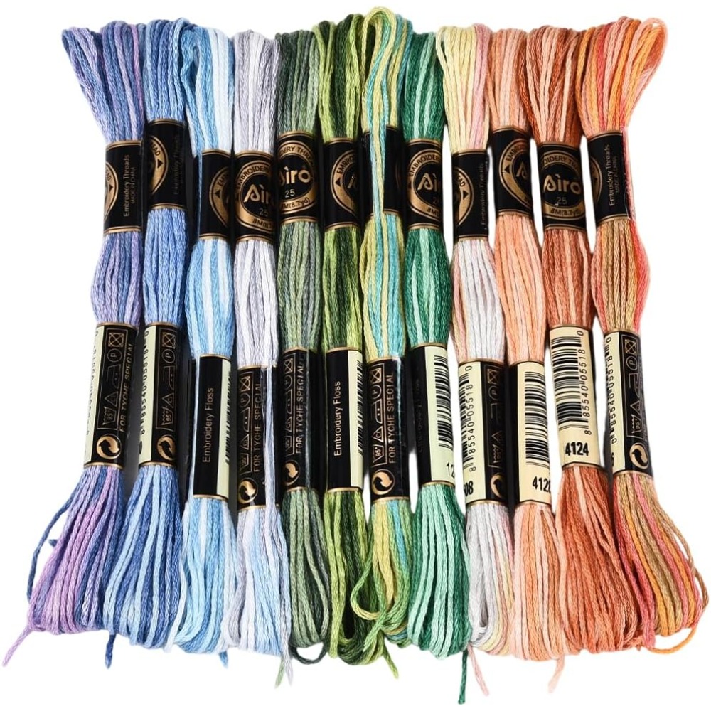 12 Skeins 105 Yards Cross Stit - Embroidery Bracelet 评论和价格