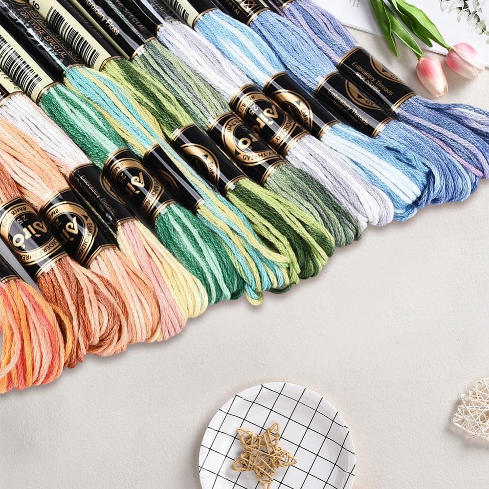 12 Skeins 105 Yards Cross Stit - Embroidery Bracelet 评论和价格
