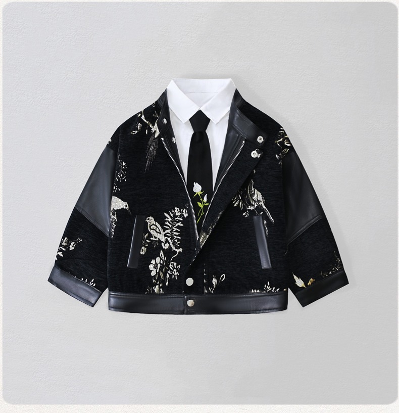 Gentleman Kids Embroidery Moto - Embroidery Jacket 评论和价格