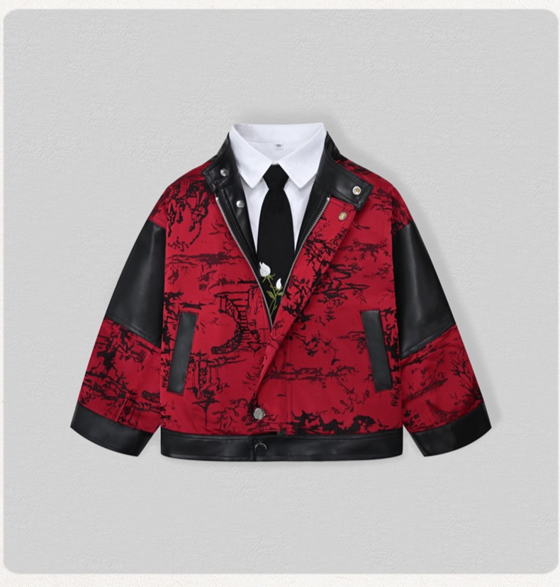 Gentleman Kids Embroidery Moto - Embroidery Jacket 评论和价格