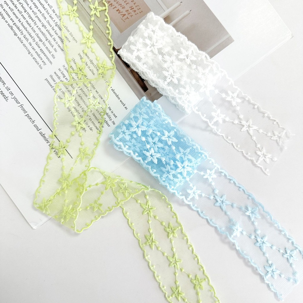 Star Embroidered Ribbon Soft E - Embroidery Ribbon 评论和价格