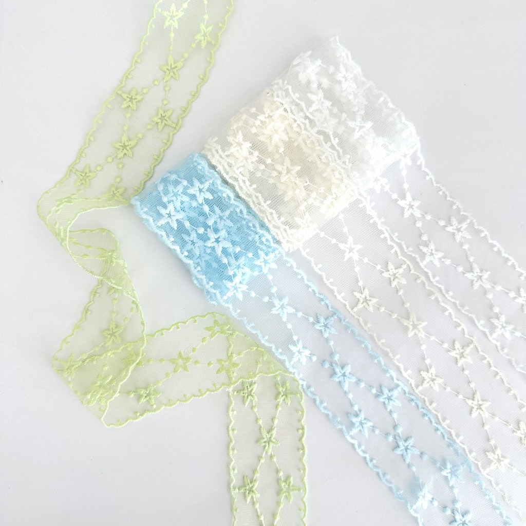 Star Embroidered Ribbon Soft E - Embroidery Ribbon 评论和价格