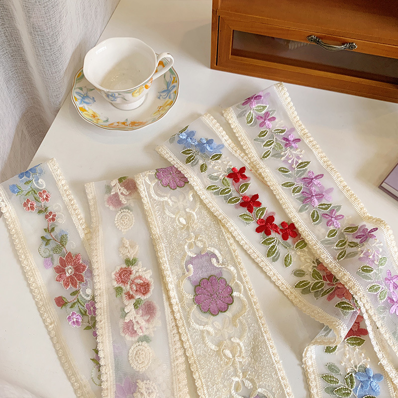 1 Yard Lace Embroidery Flower  - Embroidery Ribbon 评论和价格
