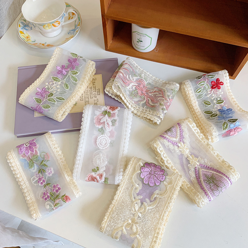1 Yard Lace Embroidery Flower  - Embroidery Ribbon 评论和价格
