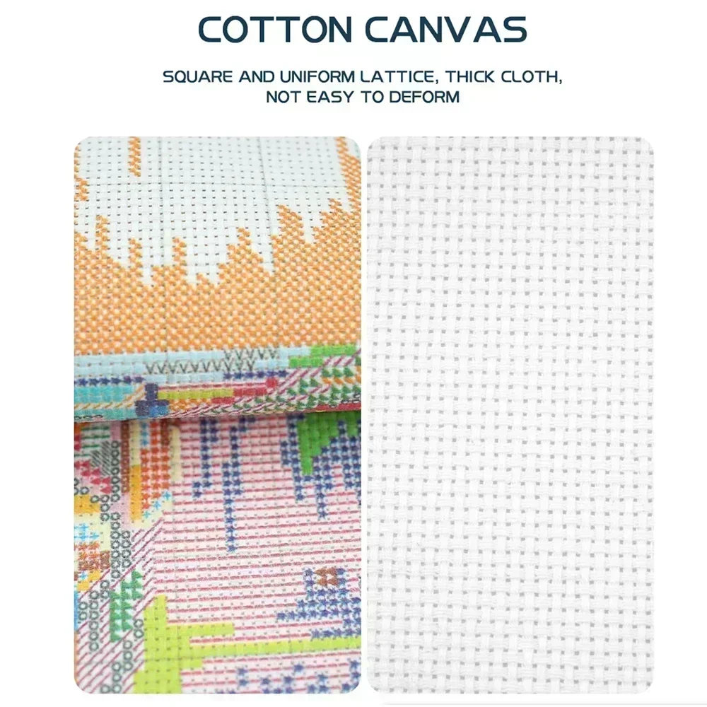 News Pre-Printed Cross Stitch  - Embroidery Backpack Kit 评论和价格