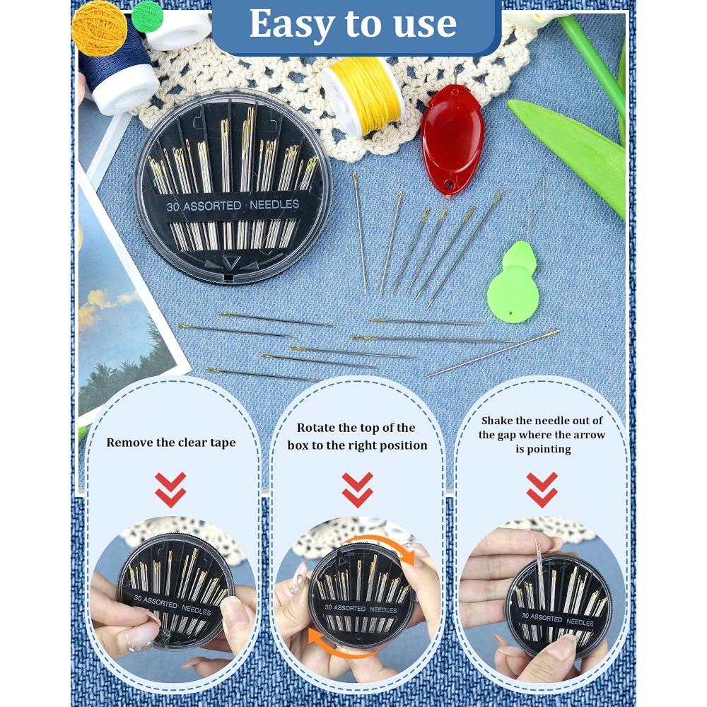 30-Count Steel Hand Sewing Nee - Embroidery Needles 评论和价格