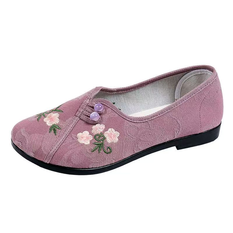 Chinese Style Women Flat sole  - Embroidery Cloth 评论和价格