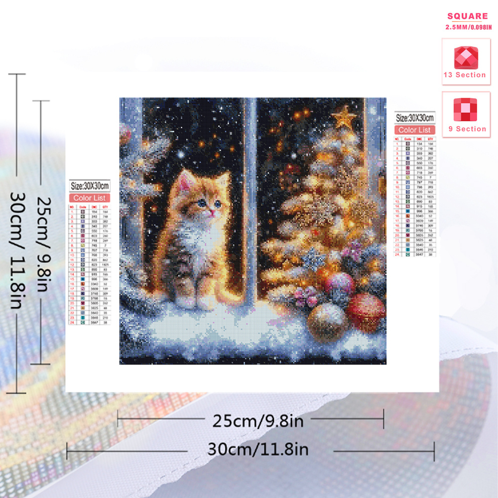Diamond Painting Cat Animal Fu - Embroidery Cat 评论和价格