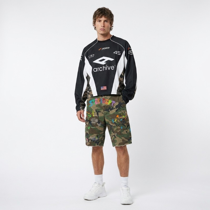 Hip Hop Y2K Streetwear Men Mat - Embroidery Set 评论和价格