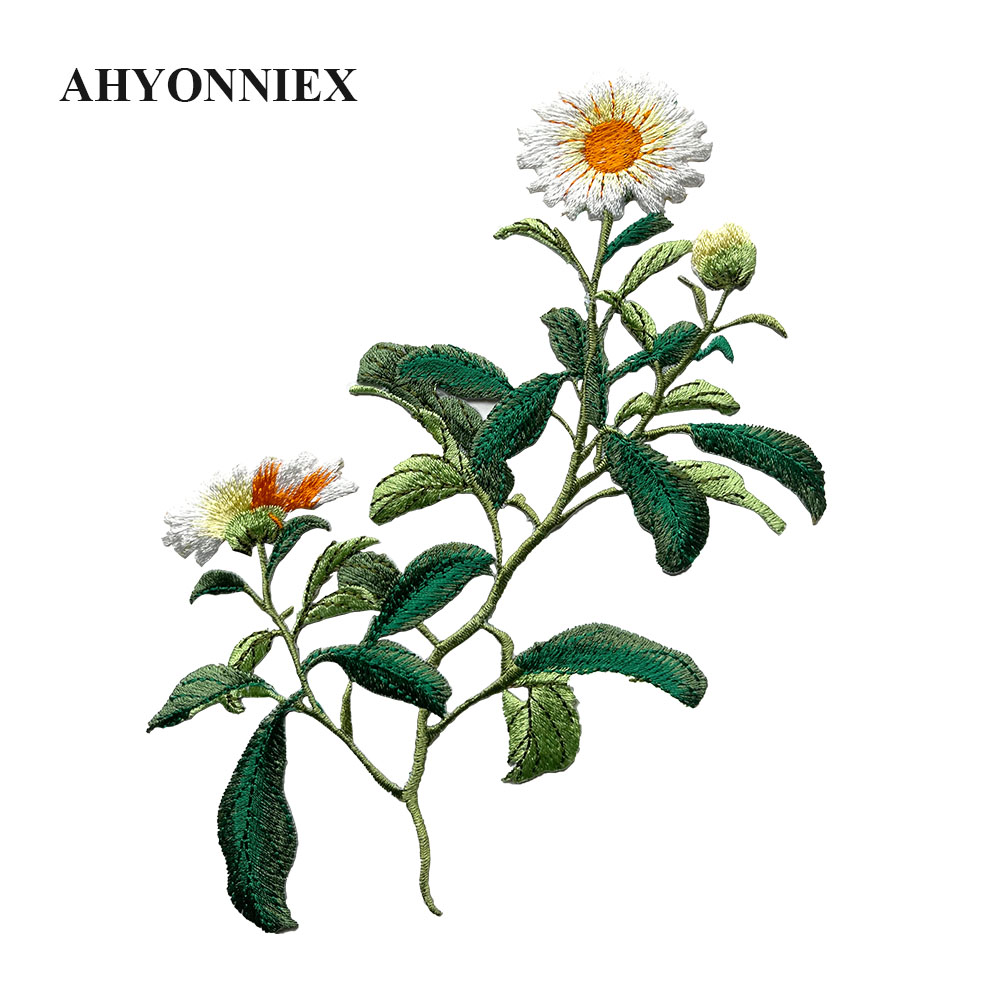 1 Piece Iron on Embroidery Pat - Embroidery Flower Pattern 评论和价格