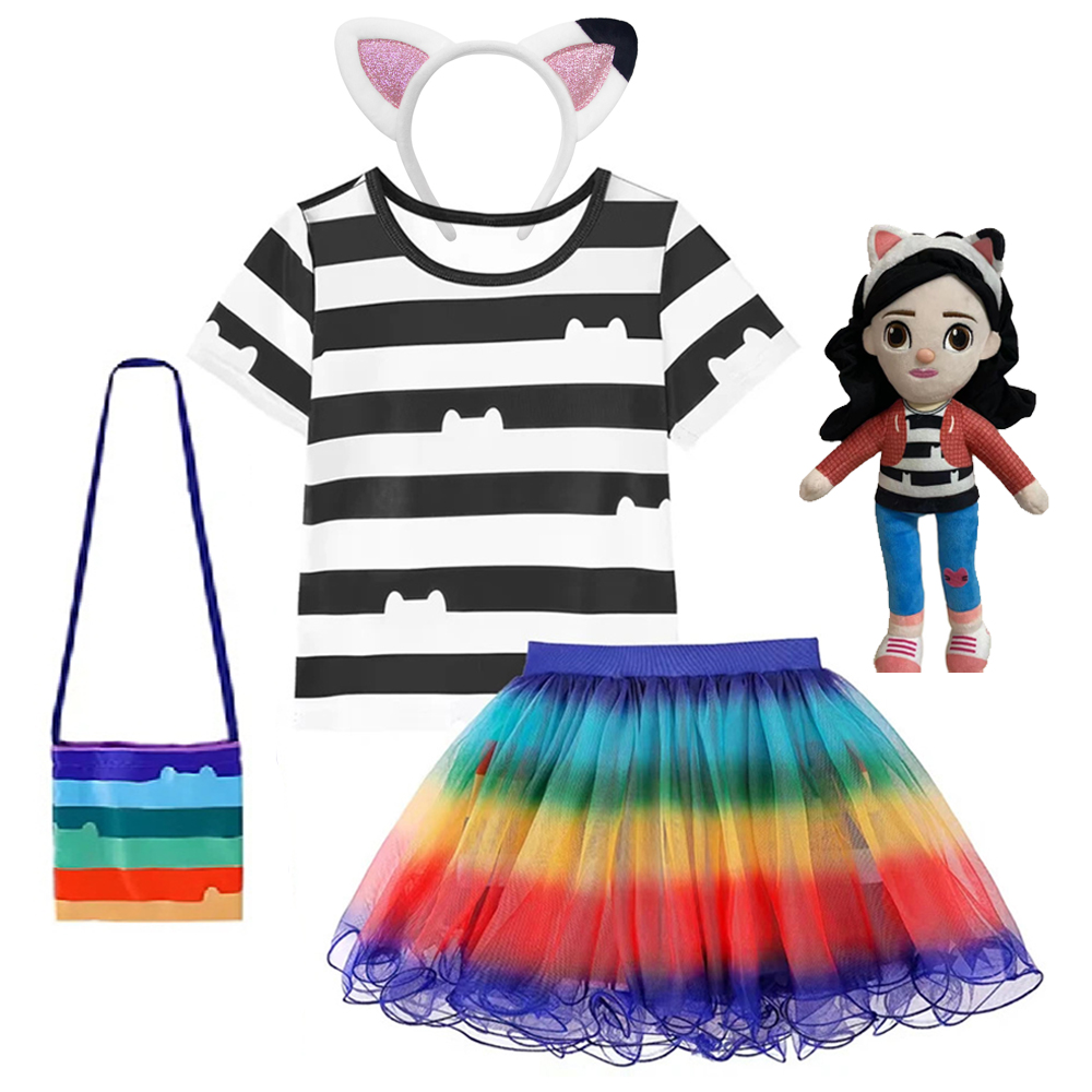 Children Skirt Sets Ggabby Dol - Embroidery Cat 评论和价格