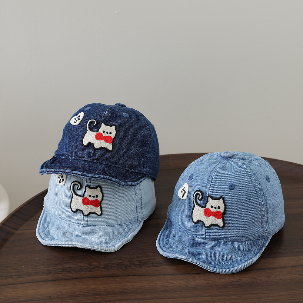Children's washable denim soft - Embroidery Cat 评论和价格
