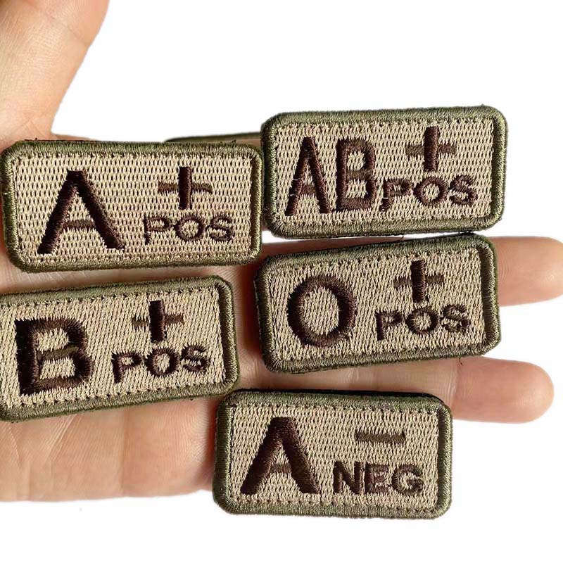 4PCS/A B AB O POS-NEG Blood Ty - Embroidery Fonts 评论和价格