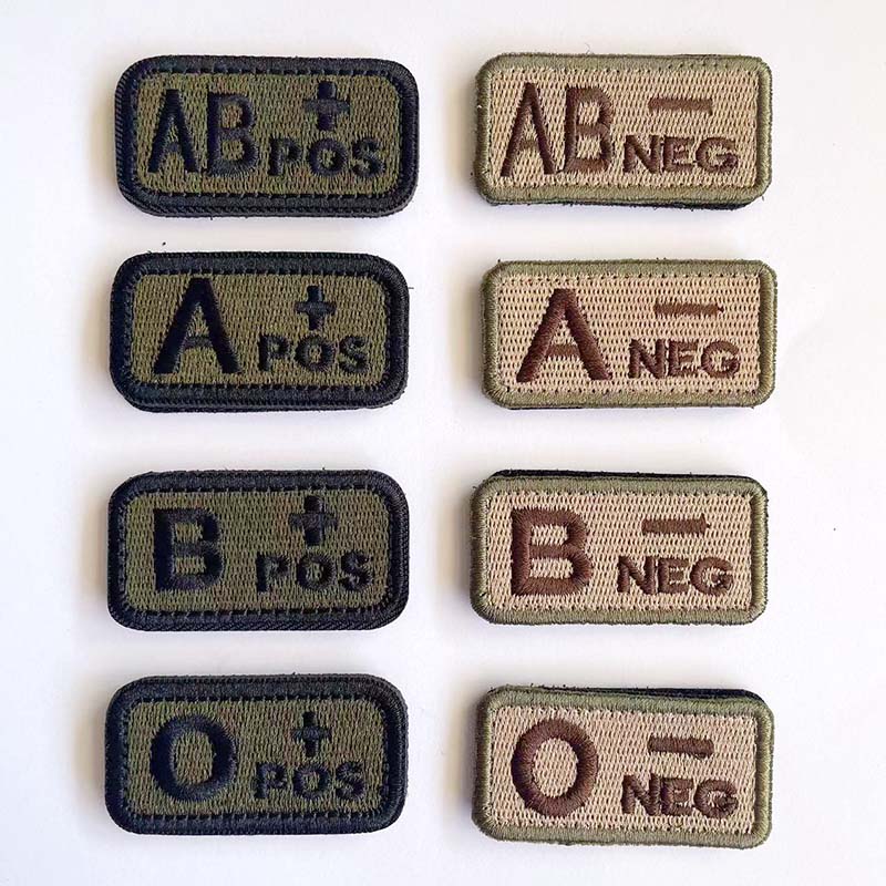 2.5*5CM,A B AB O POS-NEG Blood - Embroidery Fonts 评论和价格