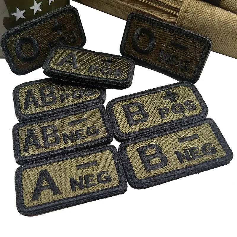 2.5*5CM,A B AB O POS-NEG Blood - Embroidery Fonts 评论和价格