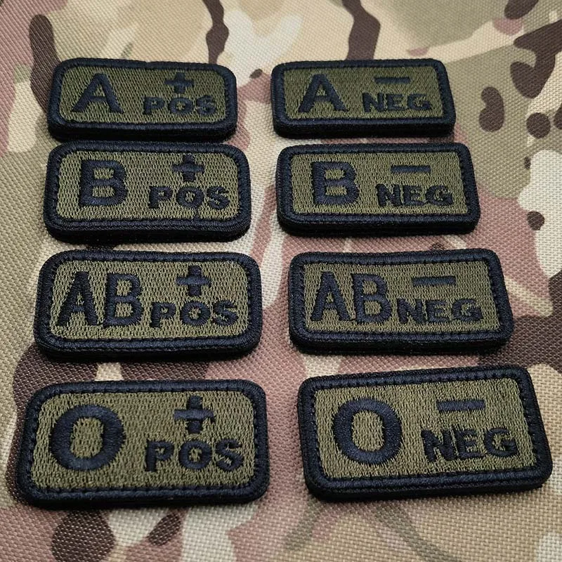 2.5*5CM,A B AB O POS-NEG Blood - Embroidery Fonts 评论和价格