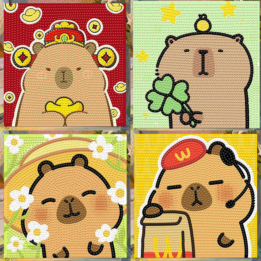 Cartoon Capibala Crystal Diamo - Embroidery Frame 评论和价格