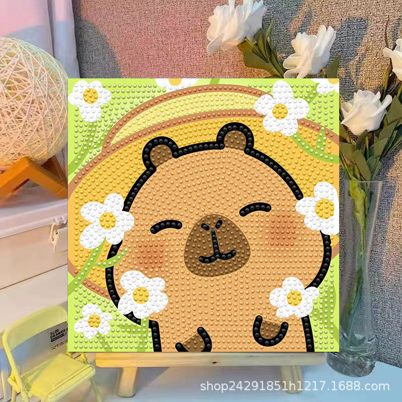 Cartoon Capibala Crystal Diamo - Embroidery Frame 评论和价格