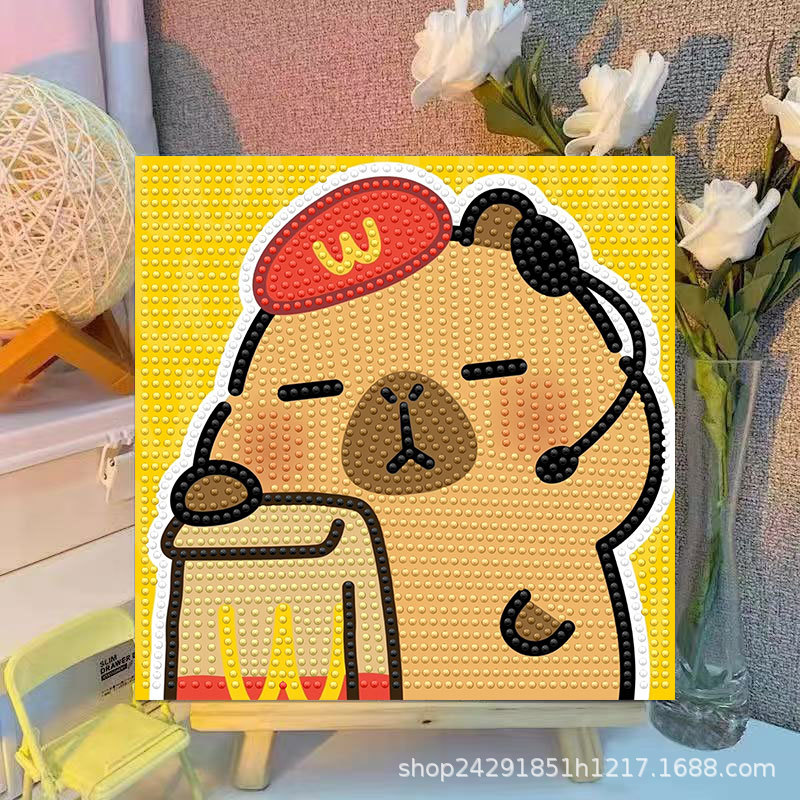 Cartoon Capibala Crystal Diamo - Embroidery Frame 评论和价格