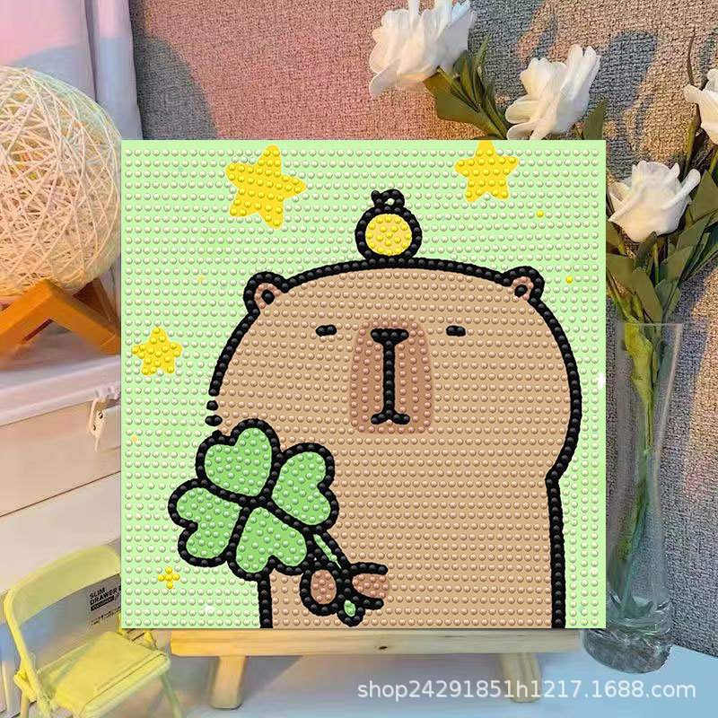 Cartoon Capibala Crystal Diamo - Embroidery Frame 评论和价格