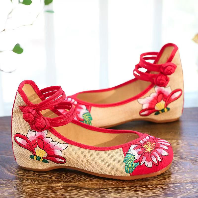 Woman Wedges Embroidered Cloth - Embroidery Cloth 评论和价格
