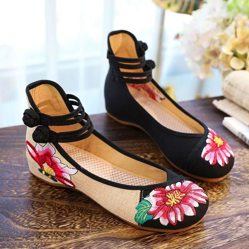 Woman Wedges Embroidered Cloth - Embroidery Cloth 评论和价格
