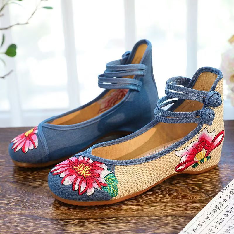Woman Wedges Embroidered Cloth - Embroidery Cloth 评论和价格