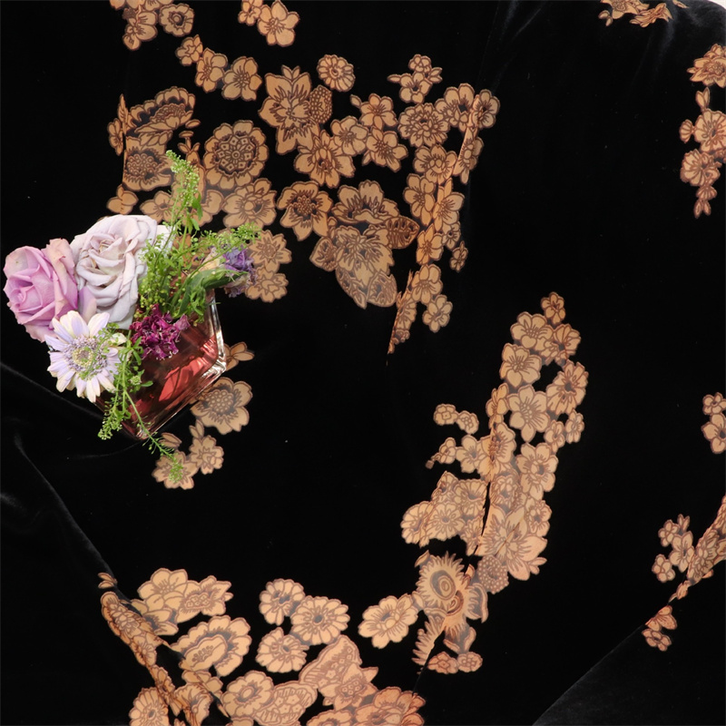 Wide 140cm Woven Velvet Burnou - Velvet Fabric Embroidery 评论和价格